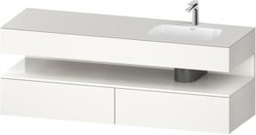 Duravit Einbauwaschtisch-Möbel-Set Qatego in Weiß, B/T/H: 160 x 50 x 60 cm - Bild 1