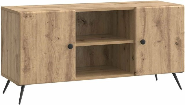 vidaXL TV-Schrank Artisan-Eiche in Braun aus Holzwerkstoff, B/T/H: 102 x 34,5 x 50 cm - Bild 1