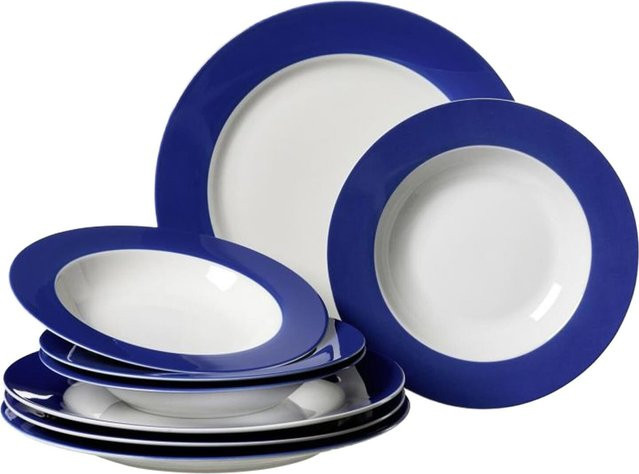 Ritzenhoff & Breker Tafelservice Doppio 8-teilig aus Porzellan in Blau/Multicolor - Bild 1