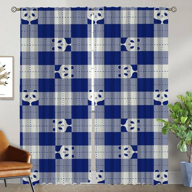 2er-Set Moderne Moskitonetze als Trennwand und Vorhang in Blau, B: 50 cm, H: 70 cm - Bild 1