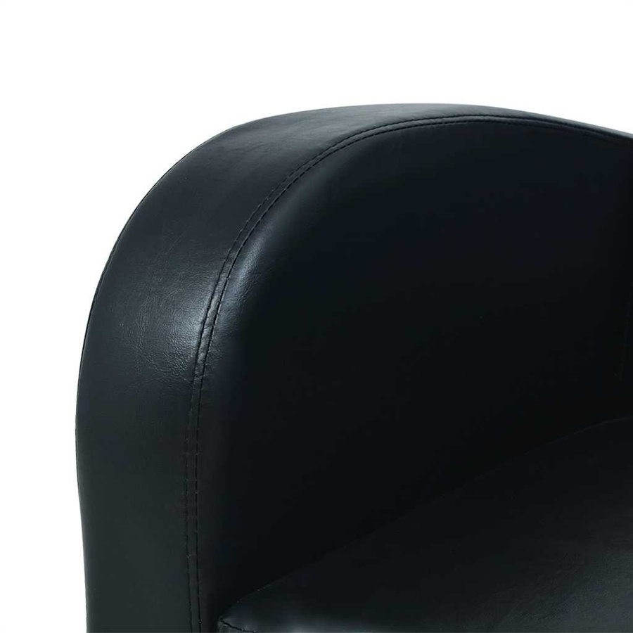 vidaXL 3-Sitzer-Sofa aus Kunstleder in Schwarz mit Holzrahmen - Bild 5