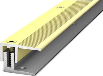 CARL PRINZ Abschlussprofil LPS 220 aus Aluminium, versenkt gelocht, goldfarben, B: 21 mm, H: 12 mm - Bild 1