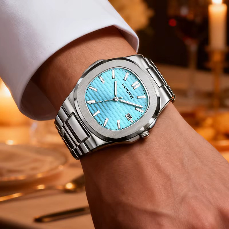 LIGE Armbanduhr Edelstahl, Quarz, Silber, Herren - Bild 4