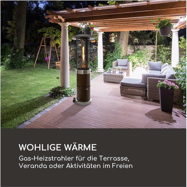 Goldflame Deluxe Terrassenheizstrahler mobil in Edelstahl Bronze mit 36.000 BTU/11 kW - Bild 1