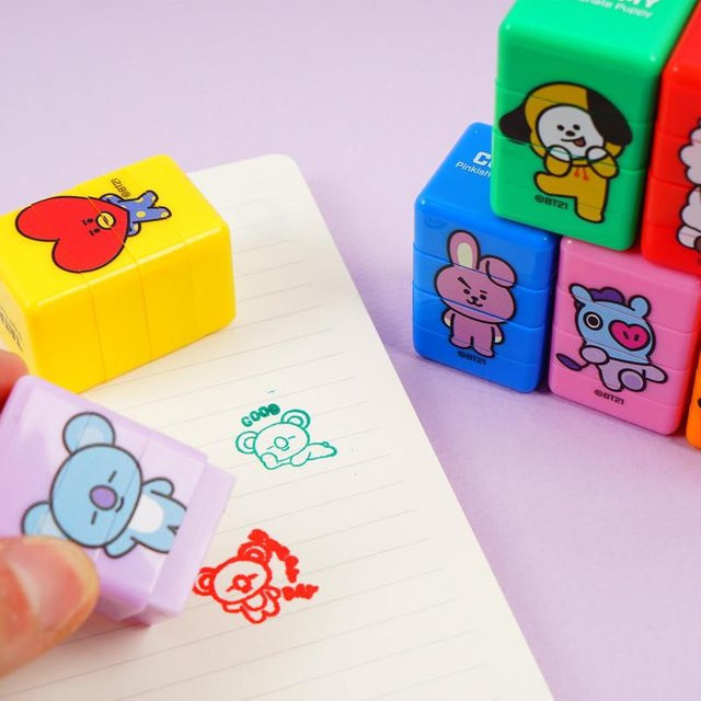 BT21 SHOOKY Selbststempel multicolor aus Kunststoff - Bild 1