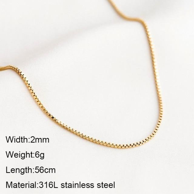 Allbestart Halskette Edelstahl, Gold, Damen, 56cm - Bild 1