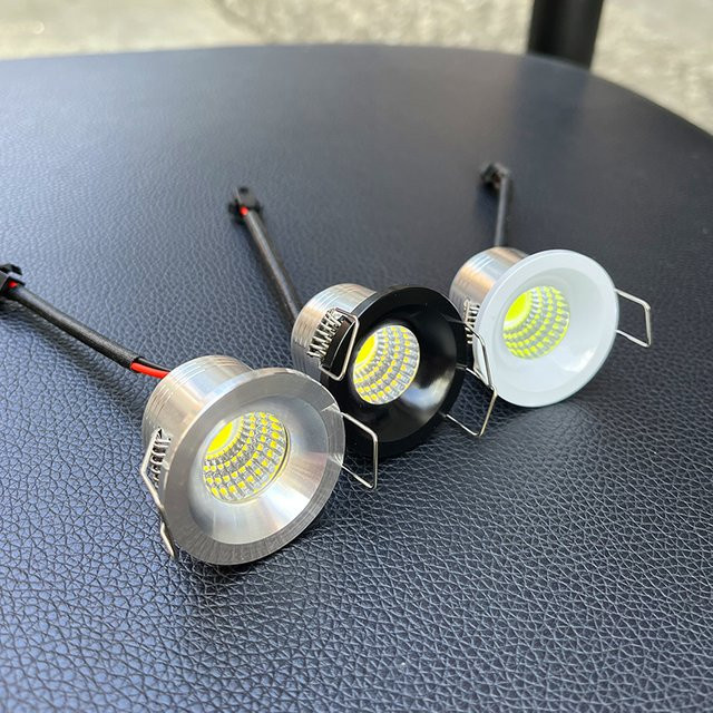 KAISANXINYI LED Einbau-Mini-Spot-Leuchte rund in Weiß mit Treiber für Schmuckvitrinen und Möbel, 3W, 220V - Bild 1
