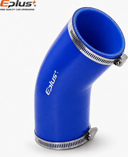EPLUS Universeller 45-Grad-Silikonschlauch als Lufteinlass- und Ladeluftkühler-Adapter in Blau - Bild 1