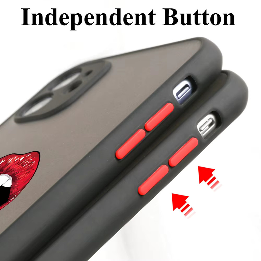 Handyhülle mit rotem Lippen-Design für Samsung Galaxy S24 S23 S22 Ultra A54 5G A34 A53 A52 A33 A32 A23 A14 A72 A05s S21 FE S20 in Rot - Bild 3