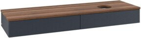 V&B Waschtischunterschrank Antao mit Frontstruktur und Beleuchtung in Weiß, B/T: 160 x 50 cm - Bild 1