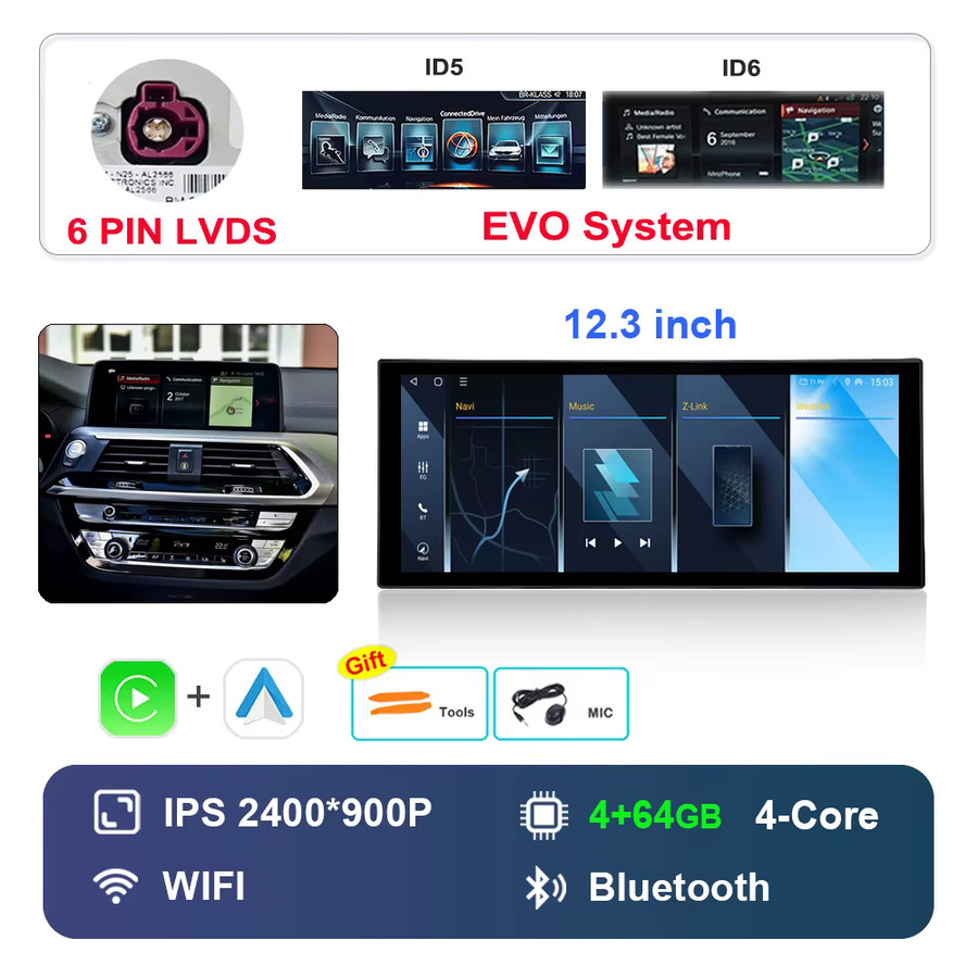 LIARO-NAVI Android 16 Autoradio mit EVO System, Carplay und HD Touchscreen für BMW X3 G01 und X4 G02 (2018 - 2022), Farbe: Schwarz, inklusive GPS-Navigation und Multimedia-Player - Bild 4