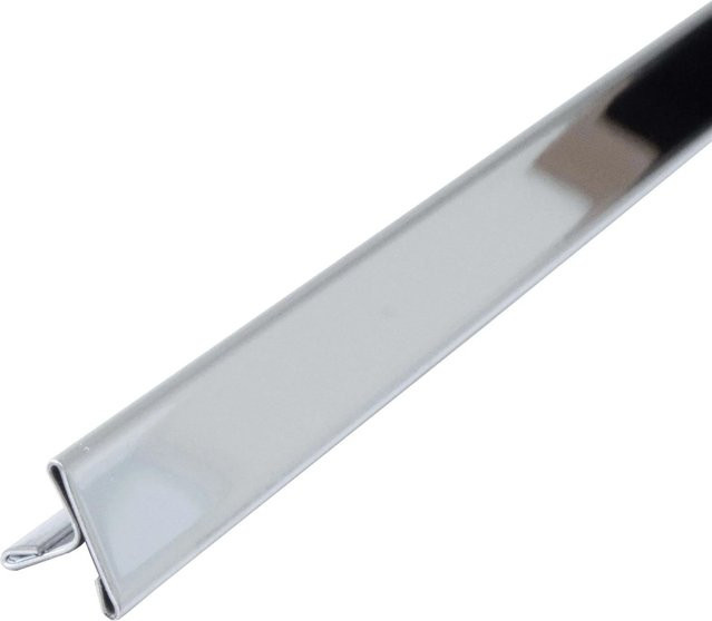 Dalsys Fliesenschiene T-Profil aus Edelstahl in Silber, poliert, Länge: 2,5 m, Breite: 15 mm - Bild 1