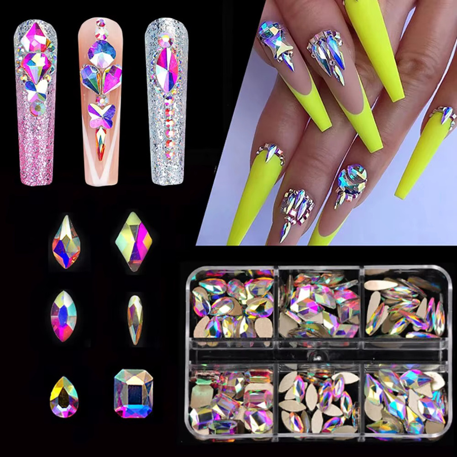 PUBRILEX Strasssteine Crystal AB, Glänzend, für Nail Art - Bild 4