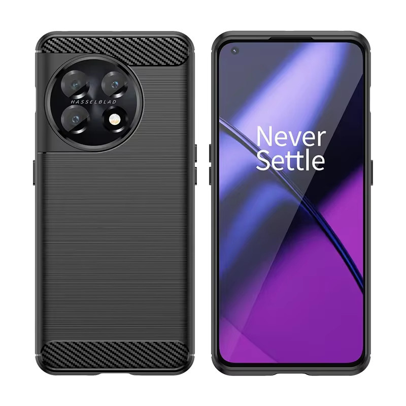 Stoßfeste TPU Schutzhülle mit Carbon-Faser-Optik für OnePlus 13, 12, 11, 12R, 10 Pro, 10T, 9 in Schwarz und Blau - Bild 3