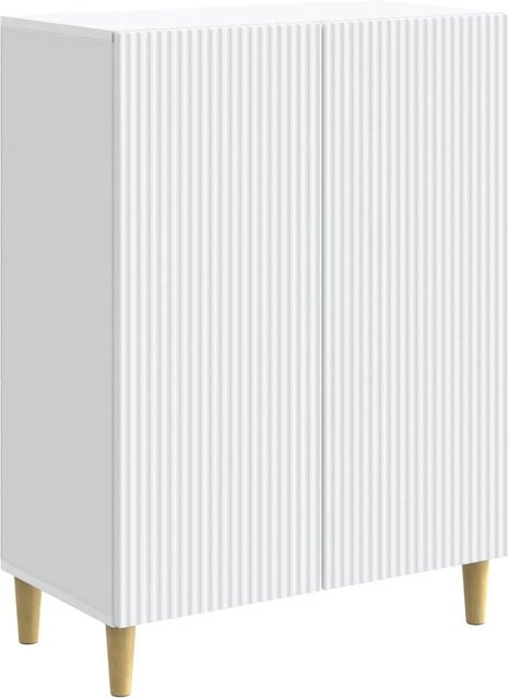 vidaXL Sideboard Weiß im Vintage-Design aus Holzwerkstoff B/T/H: 66 x 34,5 x 90 cm - Bild 1