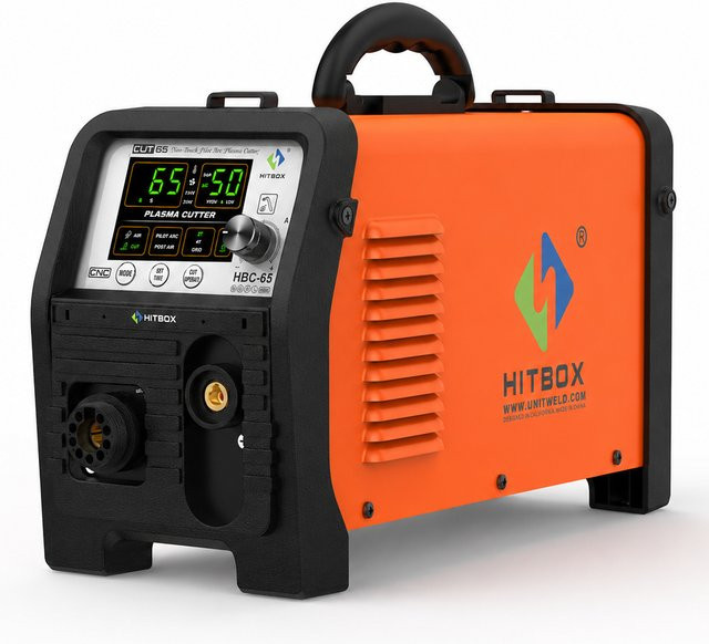 HITBOX HBC65 Plasmaschneider mit IGBT-Technologie, Nicht-HF-Pilotlichtbogen, 65 Ampere, 220V, 2T/4T mit einstellbarer Nachschaltzeit für CNC-Schneidetische - Bild 1