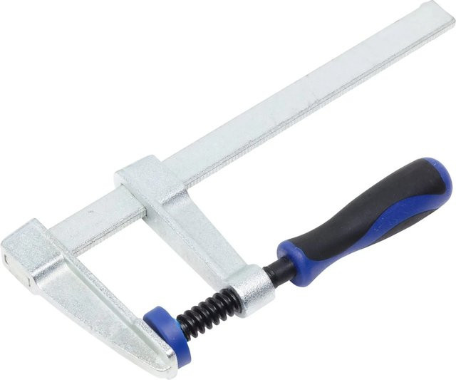 LUX-TOOLS Schraubzwinge aus Druckguss in Silber mit Kunststoffelementen, Breite: 150 mm, Höhe: 50 mm - Bild 1