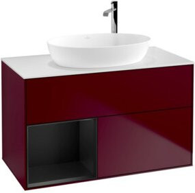 V&B Waschtischunterschrank Finion 100 Wandbeleuchtung in Weiß lackiert B/T/H: 100 x 50,1 x 50,1 cm - Bild 1