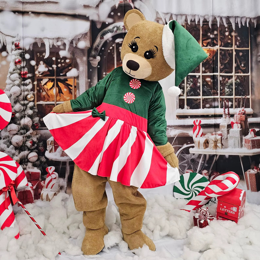 Cuscosplay Funny Store Teddybär-Maskottchen-Kostüm, braun, Plüsch / Textil - Bild 2