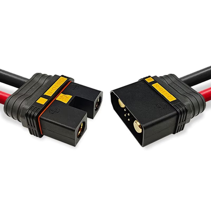 DIVEDEER QS10-S Stromeingang Buchse und Stecker Set 750W 4AWG PA Shell in Schwarz für RC Modell Auto Netzteil - Bild 4