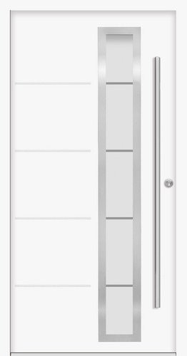 Splendoor Haustür SPLIT Prime aus Aluminium mit Glaseinsatz in Weiß, Höhe: 210,0 cm, Breite: 110,0 cm, Tiefe: 7,0 cm - Bild 1