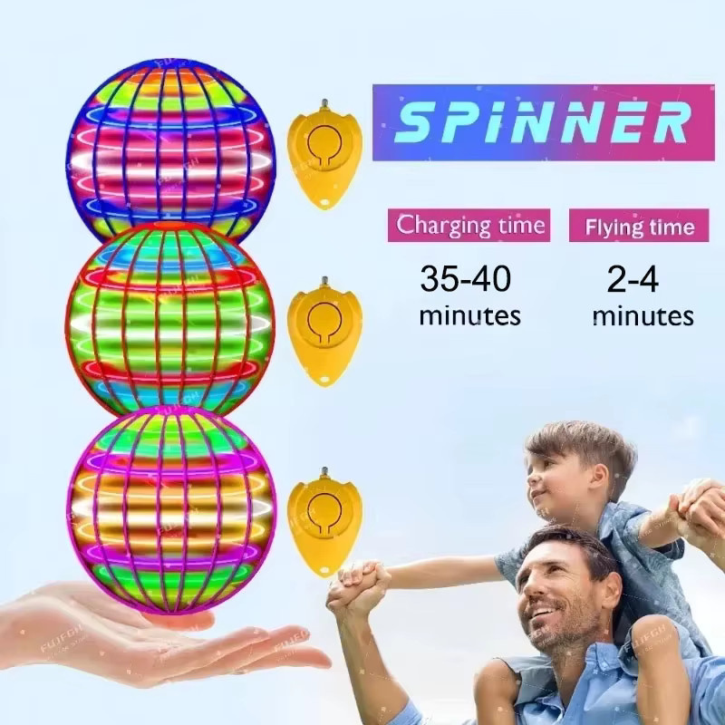 Fly Nova LED Leuchtende Fliegende Kugel Boomerang, Spielzeug, Rot, Bunt / Mehrfarbig - Bild 2