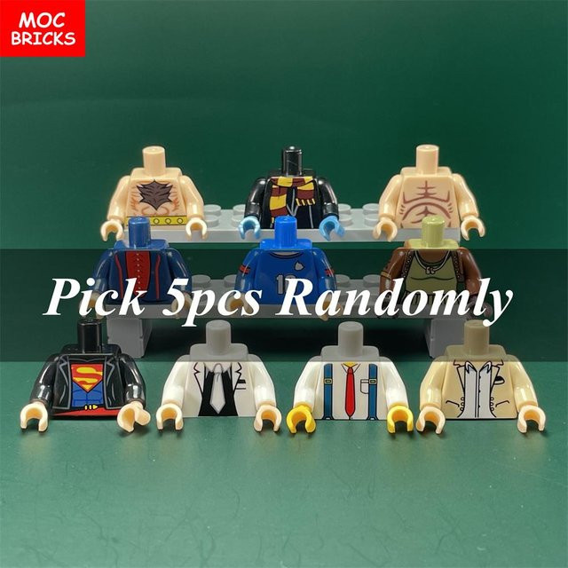 Yiran toy MOC Steine Torso Anzug Körperbekleidung Muskeln Sport 5-teiliges Set - Bild 1
