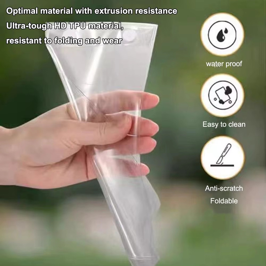 Wasserdichte Smartphone Tasche aus TPU für Motorrad und Fahrrad mit HD Kamera-Zugang und transparentem Design - Bild 4