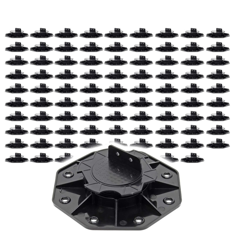 Xpotool Set 90 Stelzlager für Terrassen in Schwarz, höhenverstellbare Stellfüße für 18-28 mm, Tragkraft 2700 kg - Bild 2