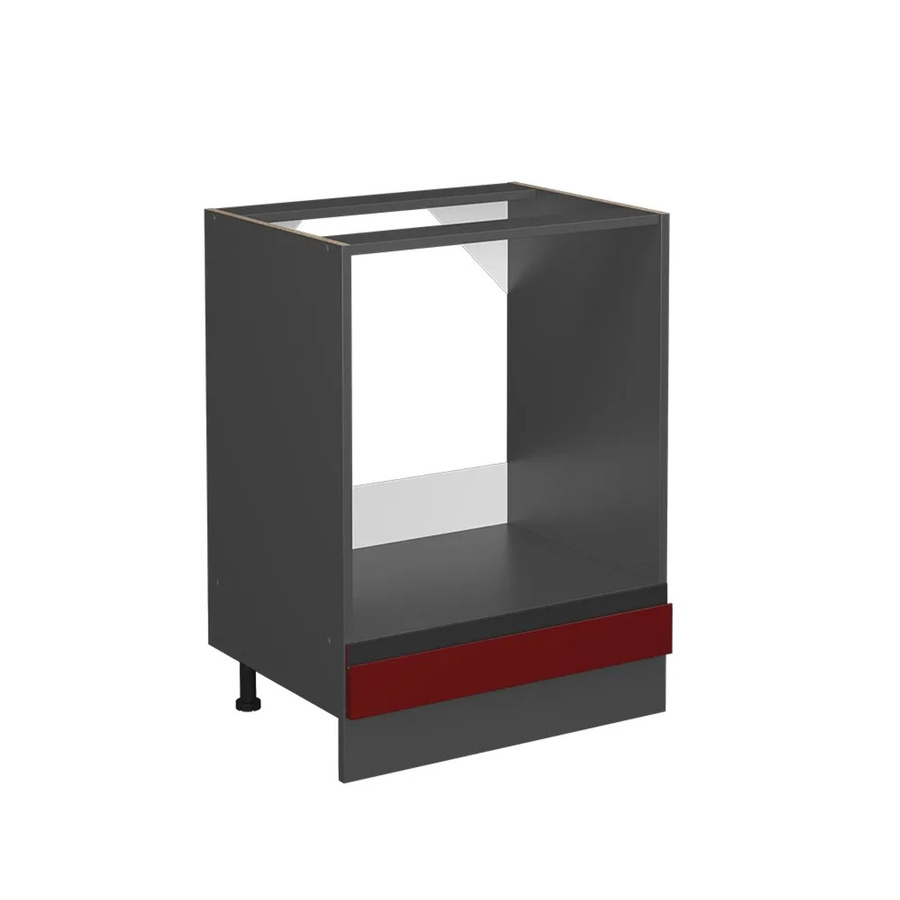 Vicco Herdschrank R-Line J-Shape Küchenschrank in Anthrazit und Rot, Breite: 60 cm, Höhe: 81,6 cm, Tiefe: 46 cm - Bild 3