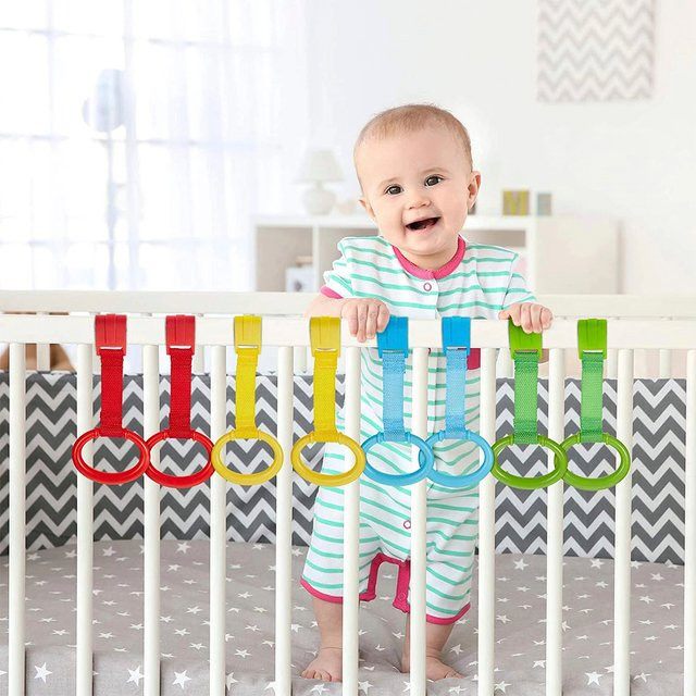 Baby Krippe Pull Ring Set als Sicherheits- und Walking Assistent in Multicolor - Bild 1