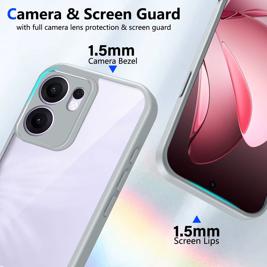 Oppo A5X 4G 2025 CPH 2725 Silikon Handyhülle Air Cushion Bumper Transparent Matte Back Cover - Bild 3