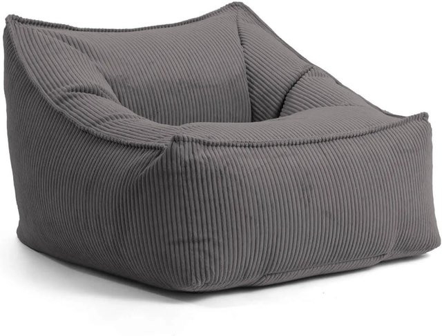 mokebo Sitzsack Der Lümmel XXL Sessel aus Cord in Anthrazit - Bild 1