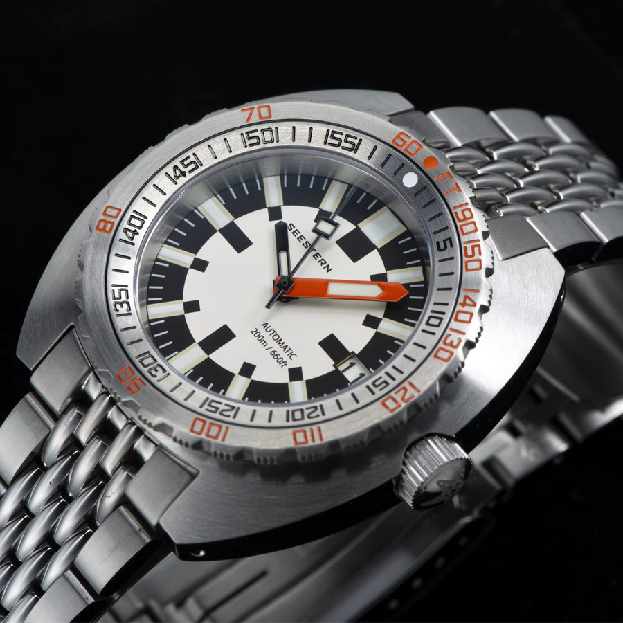 SEESTERN Taucheruhr, Automatik, Edelstahl, Saphirglas, 20 ATM, Herren - Bild 3