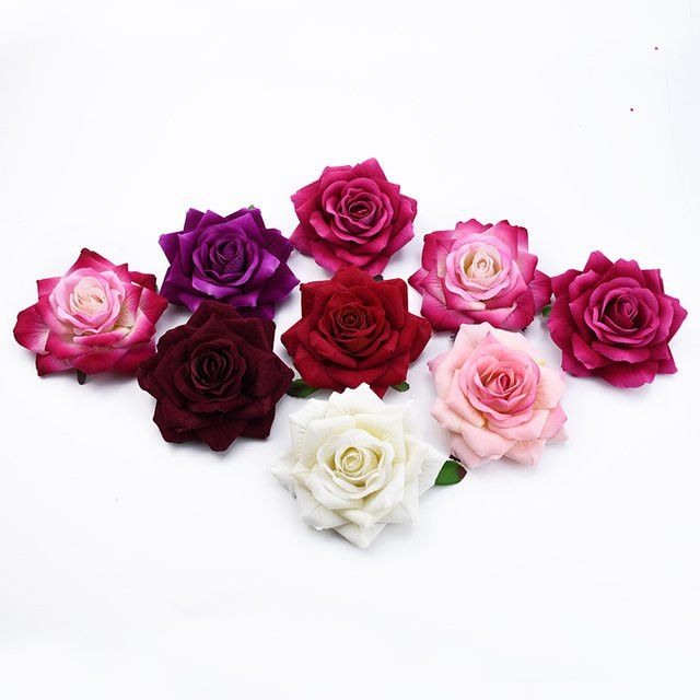 Große künstliche Rosen in Multicolor für Hochzeitsdeko, Brautsträuße und DIY-Projekte von smr - Bild 1