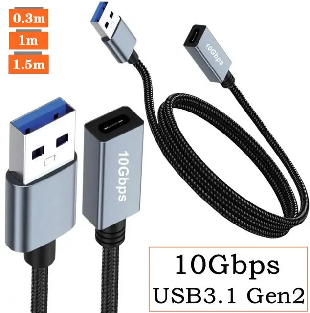 BSN USB 3.2 Gen2 Adapterkabel USB-A auf USB-C mit 10 Gbit/s Datenübertragungsrate - Bild 1