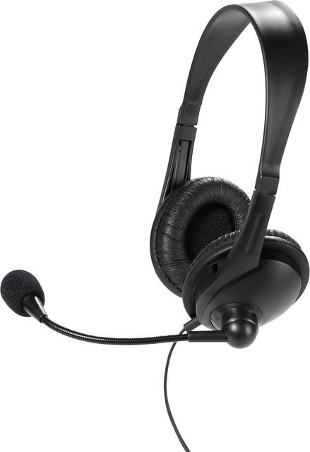 Vivanco Stereo On-Ear Headset in Schwarz mit Lautstärkeregler (36671) - Bild 1