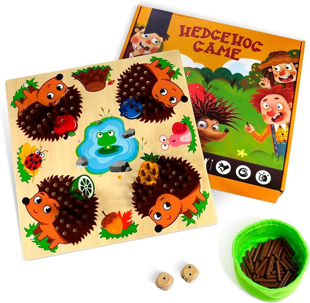 Kidsly Igel Brett Mathe Zählen Zuordnungsspiel, Holz, ab 3 Jahre - Bild 1