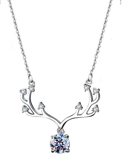 POMOiii Halskette 925 Silber, Diamant, Damen, Weiß - Bild 1