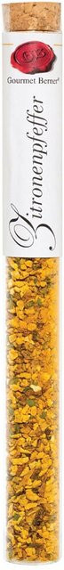 Gourmet Berner Zitronenpfeffer Vitro Reagenzglas mit Korken 20 g - Bild 1