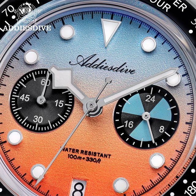 ADDIESDIVE Chronograph, Quarz, Edelstahl, Keramik-Lünette, Herren - Bild 1