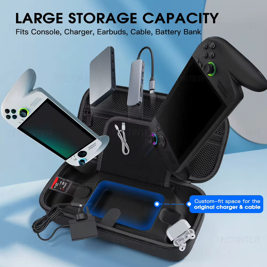 Asus ROG Ally und ROG Ally X Tragetasche in Schwarz als Aufbewahrungstasche und Shell Case für deine Spielkonsole und Zubehör - Bild 5