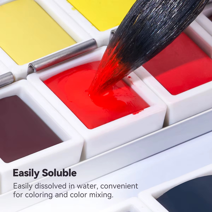 LIGHTWISH Aquarellfarben-Set mit 48 Farben in Multicolour inklusive Aquarellpinseln für professionelle Künstler als Reise-Set - Bild 2