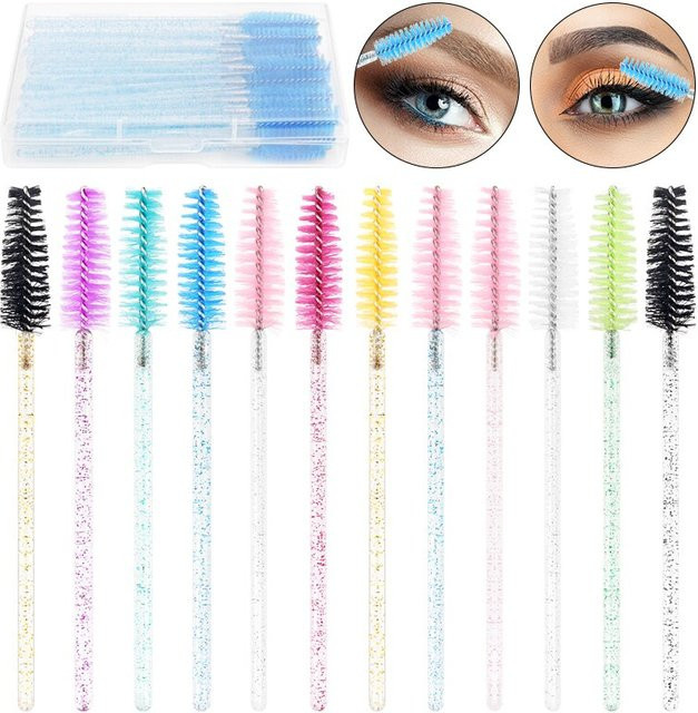 myaokue-up Einweg-Kristall-Wimpernpinsel, 50 Stück, Unisex - Bild 1