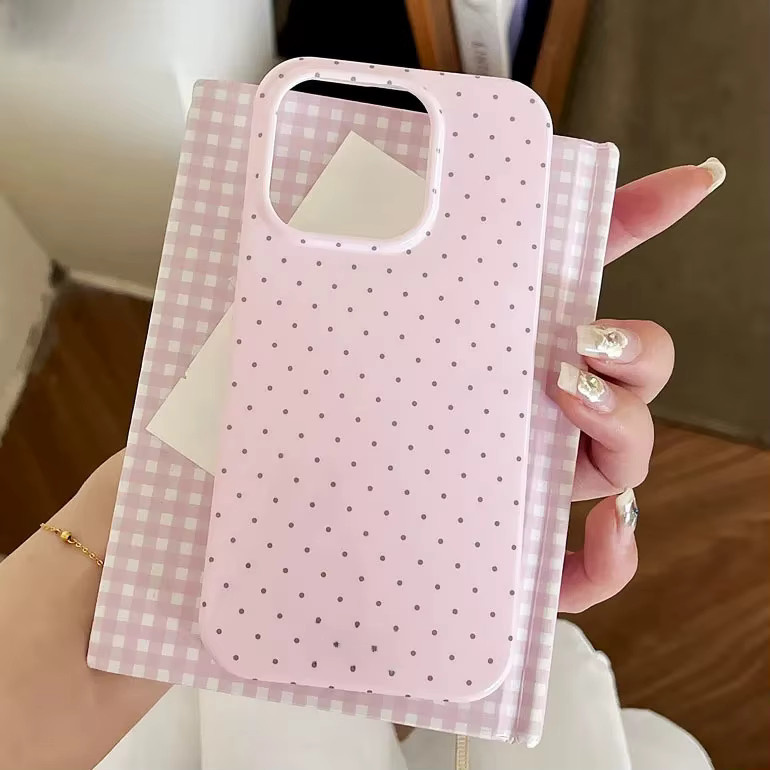 NUCWIN Handyhülle Polka Dot in Pink für iPhone 15 14 13 12 Pro Max 11 ultradünne stoßfeste Abdeckung - Bild 2
