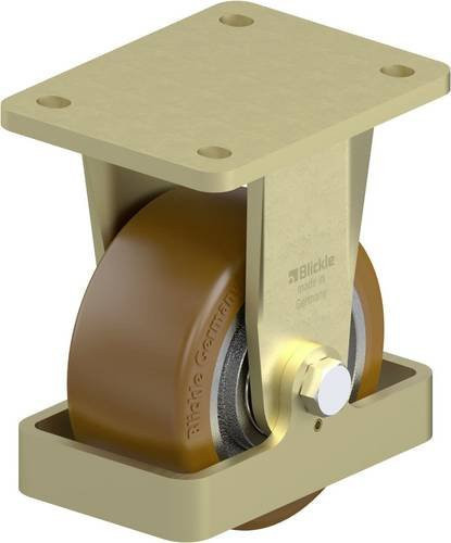Blickle Schwerlast-Bockrolle BS-GB 128K-FS in Silber mit 125mm Rad-Durchmesser und 850kg Tragfähigkeit - Bild 1