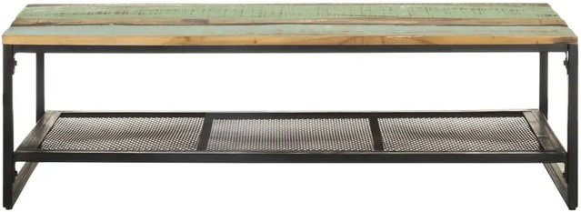 vidaXL Couchtisch aus Massivholz in Rustikal, B/T/H: 110 x 60 x 35 cm - Bild 1