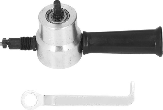 OutsideWorld Elektro-Blechknabber Doppelkopf Cutter aus Aluminiumlegierung in Silber - Bild 1