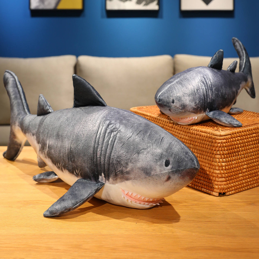 Megalodon Hai Plüschtier Kissen, Grau, ab 14 Jahren - Bild 2
