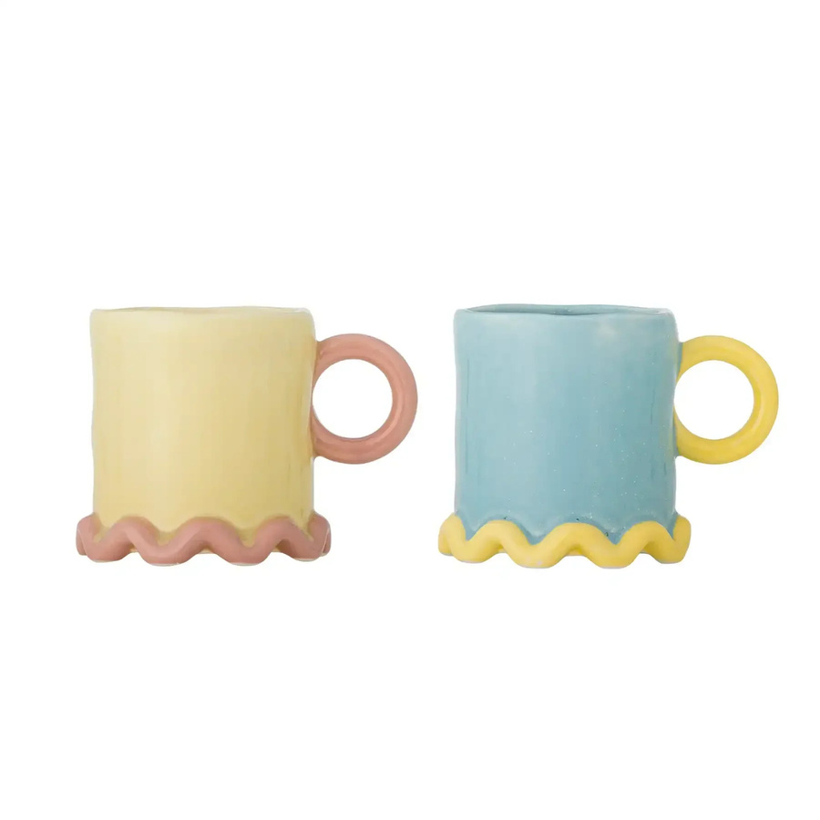 Bloomingville Keramikbecher Polly Mehrfarbig 2er-Set - Bild 1